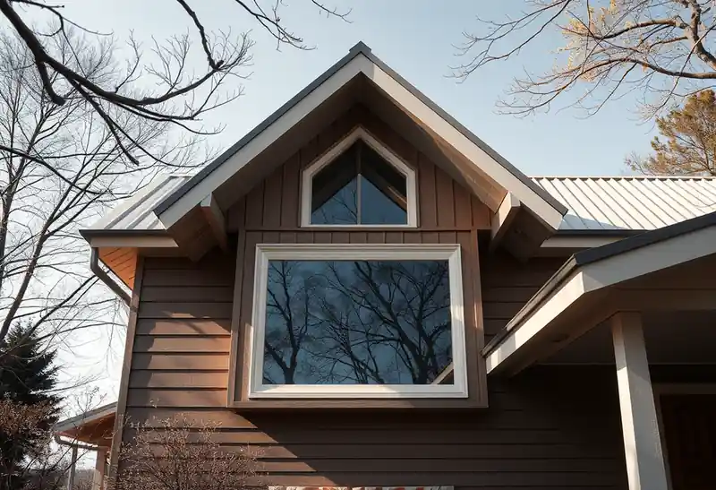 Illustration of house with a standing-seam metal roof in a 1958-era home